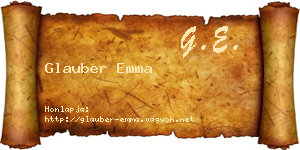 Glauber Emma névjegykártya